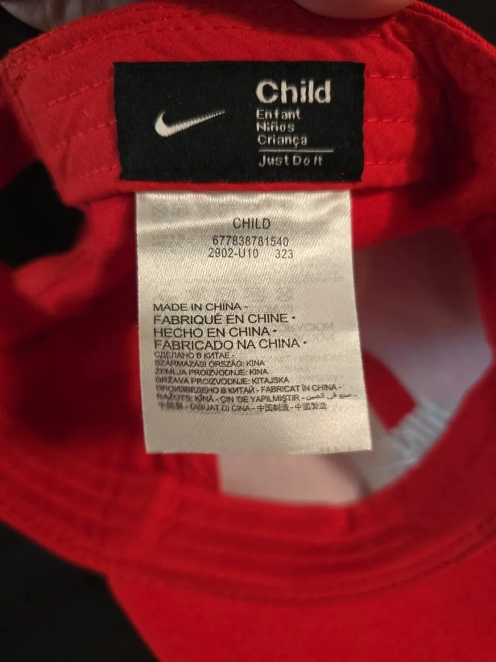 Nike Red Child Baseball Cap